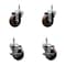 Service Caster 3.5 High Temp Glass Filled Nylon 7/16'' Grip Ring Stem Caster Set 2 Brakes, 4PK SCC-GR20S3514-GFNSHT-716138-2-TLB-2 - alternate 1